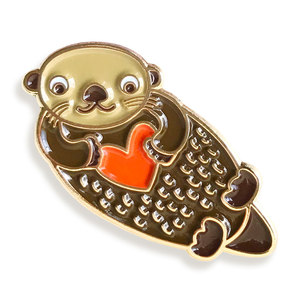 Otter Love Enamel Pin
