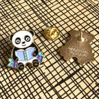 Reading Panda Enamel Pin