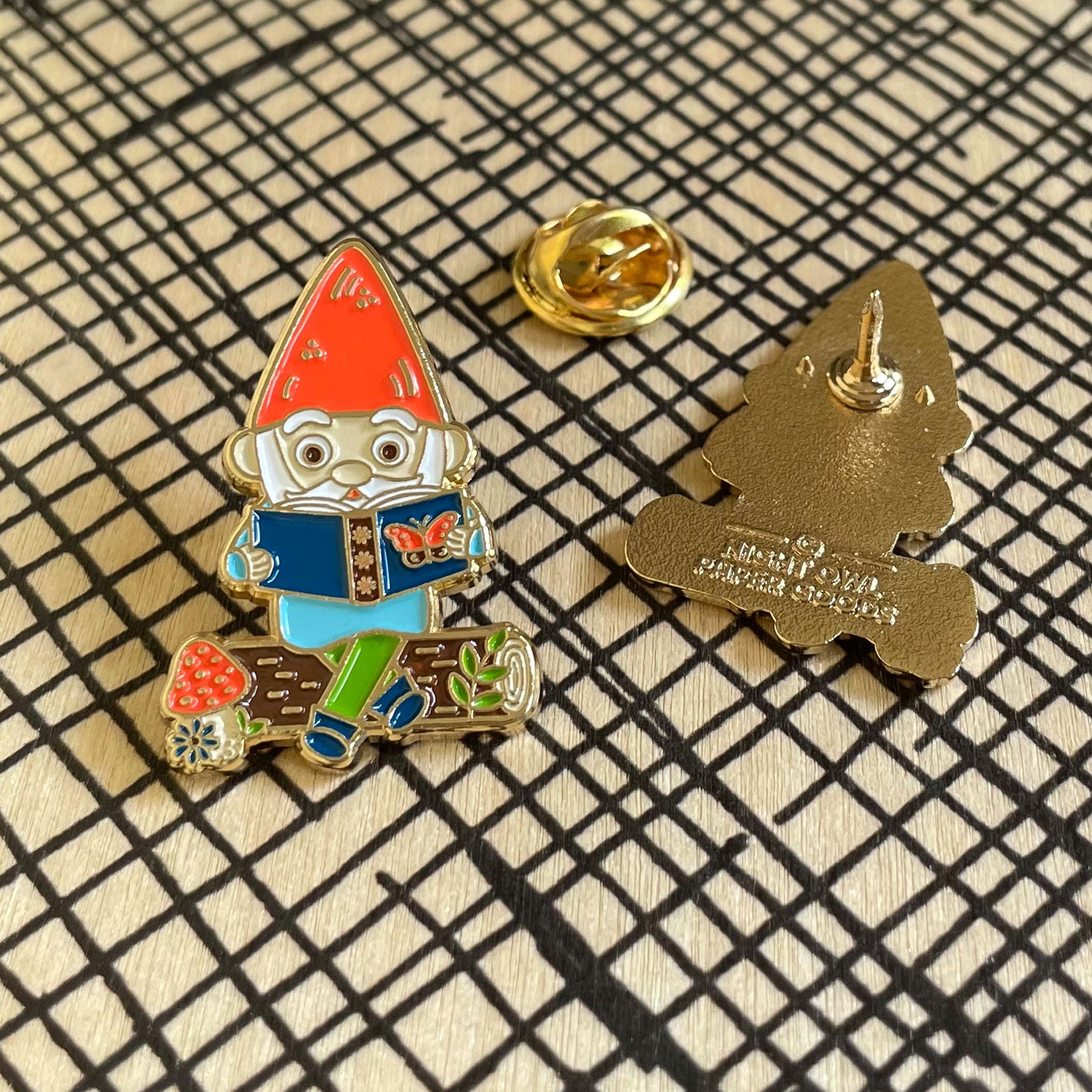 Reading Gnome Enamel Pin