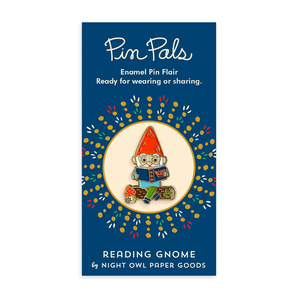 Reading Gnome Enamel Pin