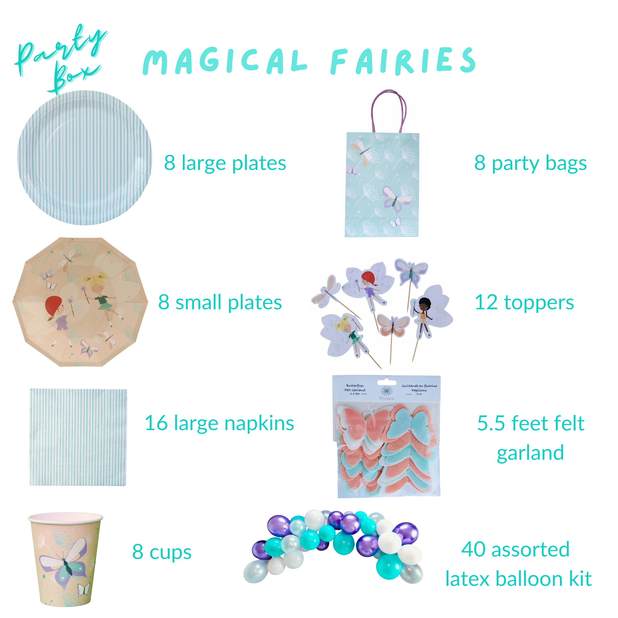 Magical Fairies Party Supplies in a Box