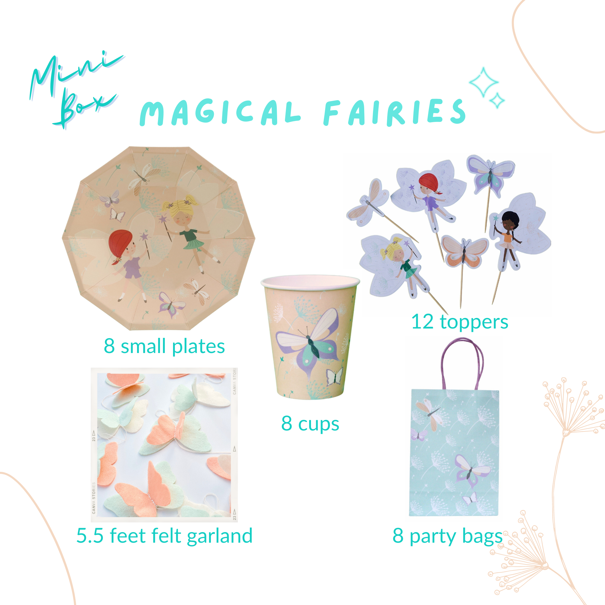 Magical Fairies Party Supplies in a Box