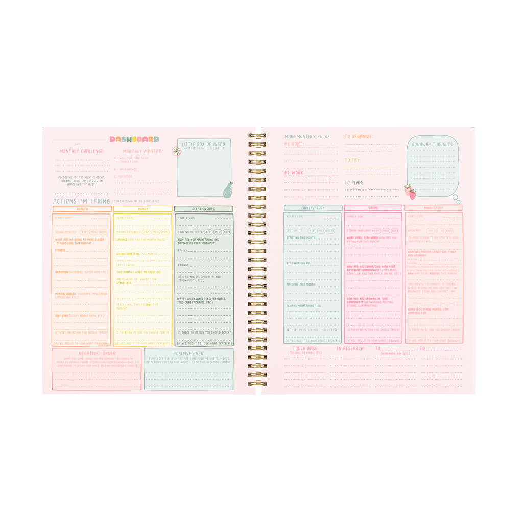 Undated Perpetual Goal Setting Planner