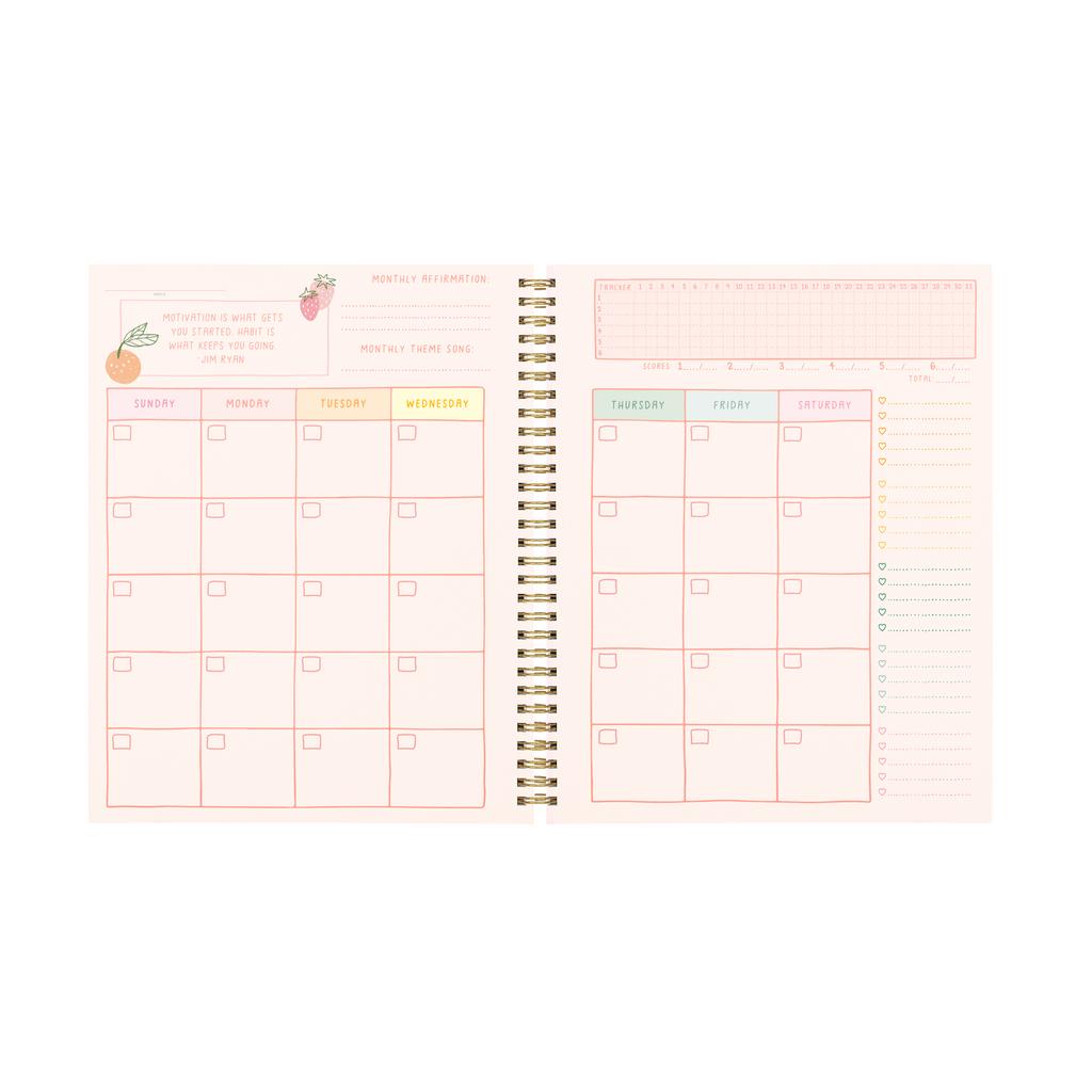 Undated Perpetual Goal Setting Planner