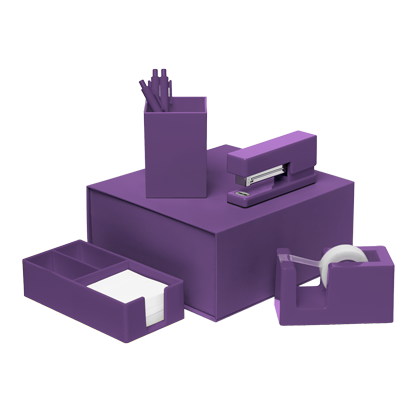 Purple Desk Set
