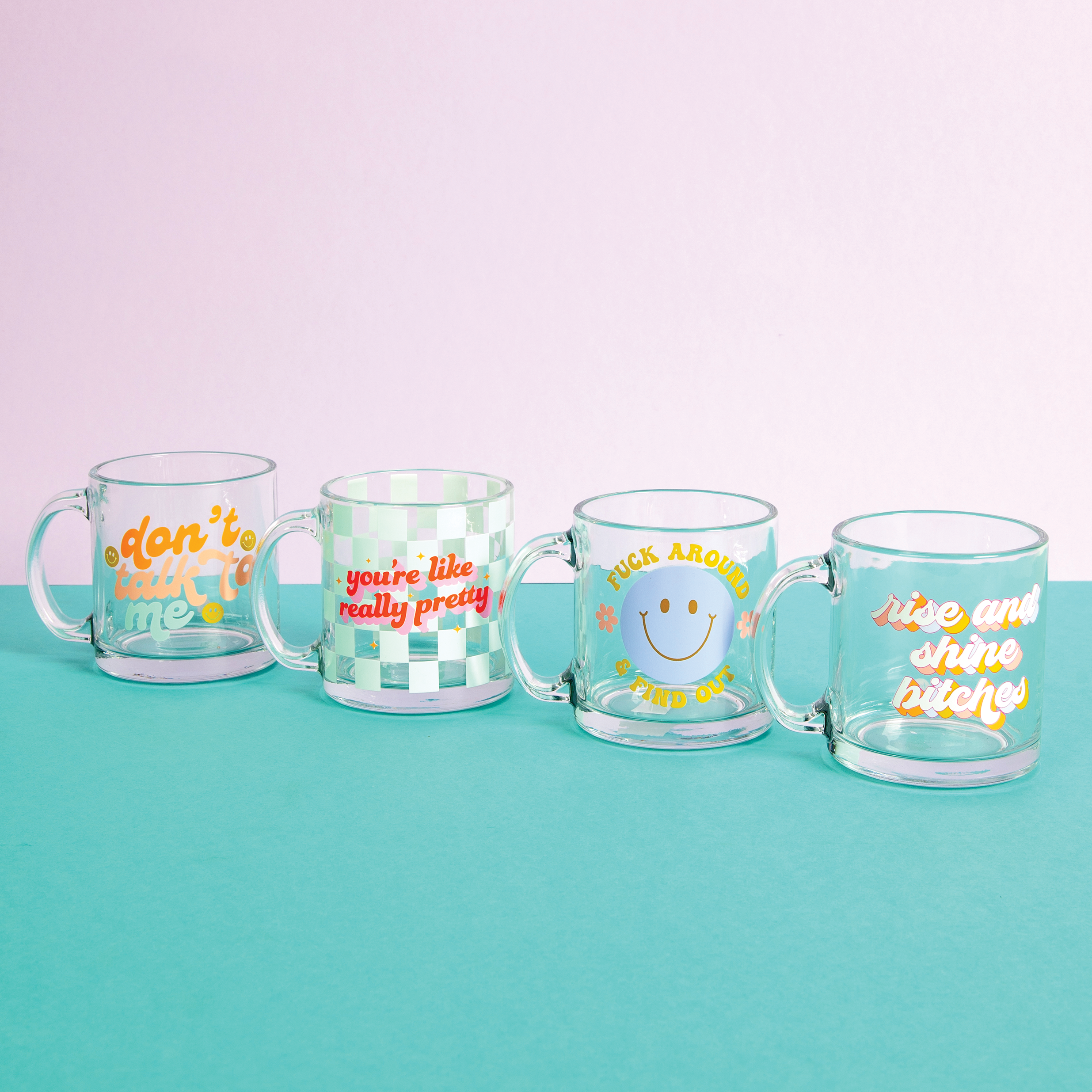 Don't Talk To Me Clear Glass Mug