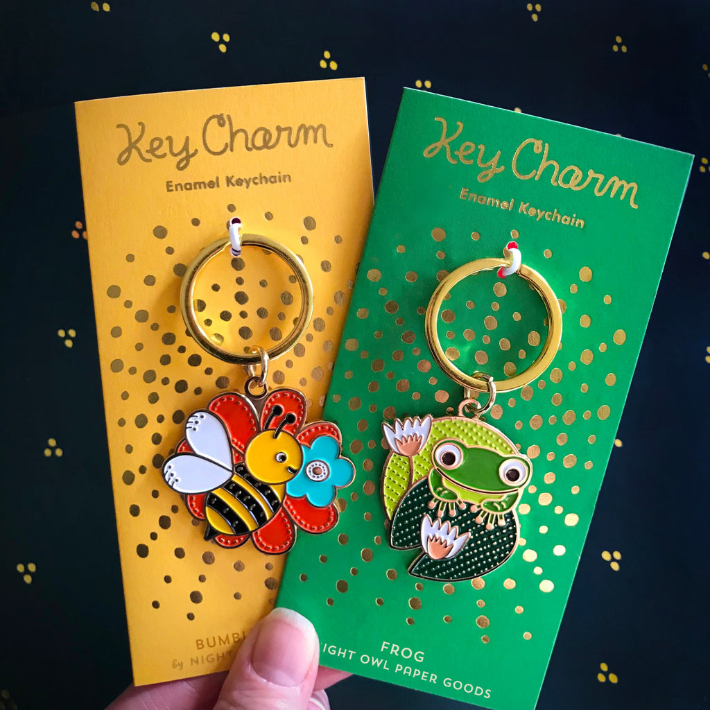 Frog Enamel Keychain