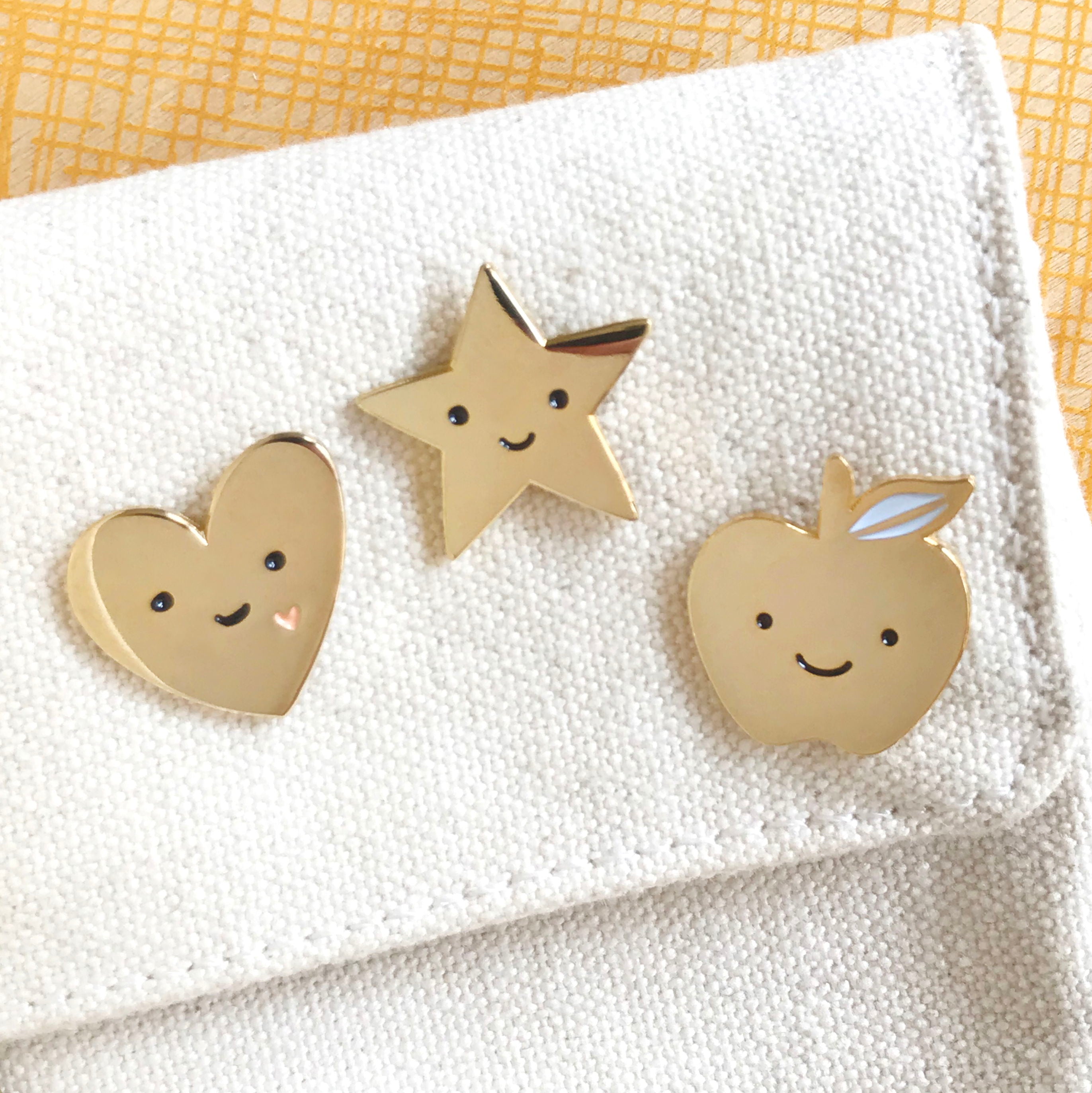 Golden Apple Enamel Pin