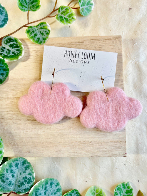 Cloud Felt Earrings