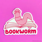 Bookworm Reading Lover Vinyl Sticker