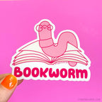 Bookworm Reading Lover Vinyl Sticker