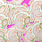 Self Love Bunny Vinyl Sticker "I'm Like, Really Cute"