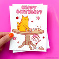Bad Kitty Mischief Cat Lover Birthday Card