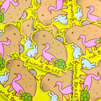 Capybara Friend to All Vinyl Sticker