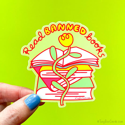 Read Banned Books Vinyl Sticker