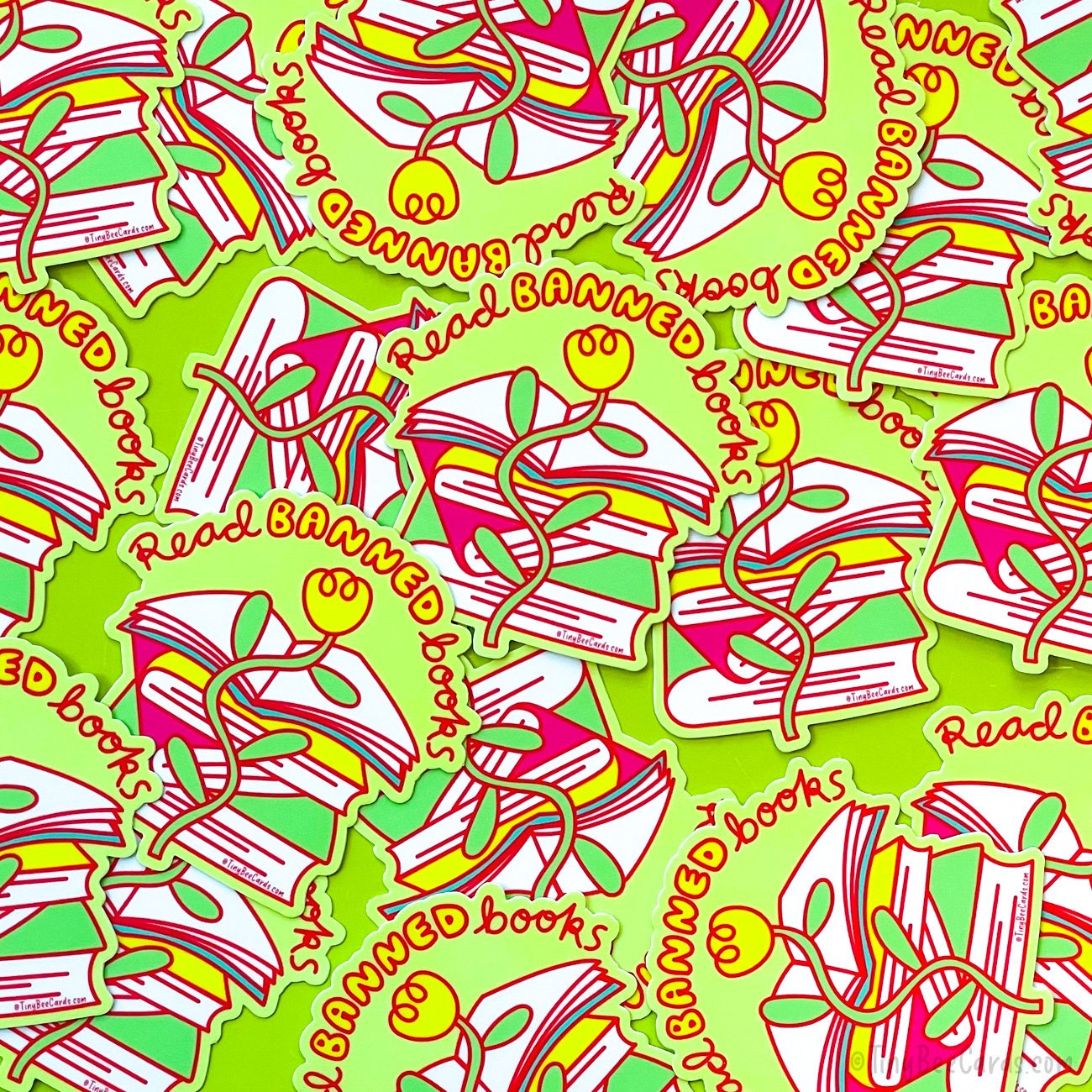 Read Banned Books Vinyl Sticker