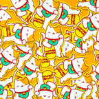 Lucky Cat Maneki Neko Vinyl Sticker "Money Please"