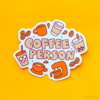 Coffee Person Vinyl Sticker