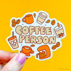 Coffee Person Vinyl Sticker