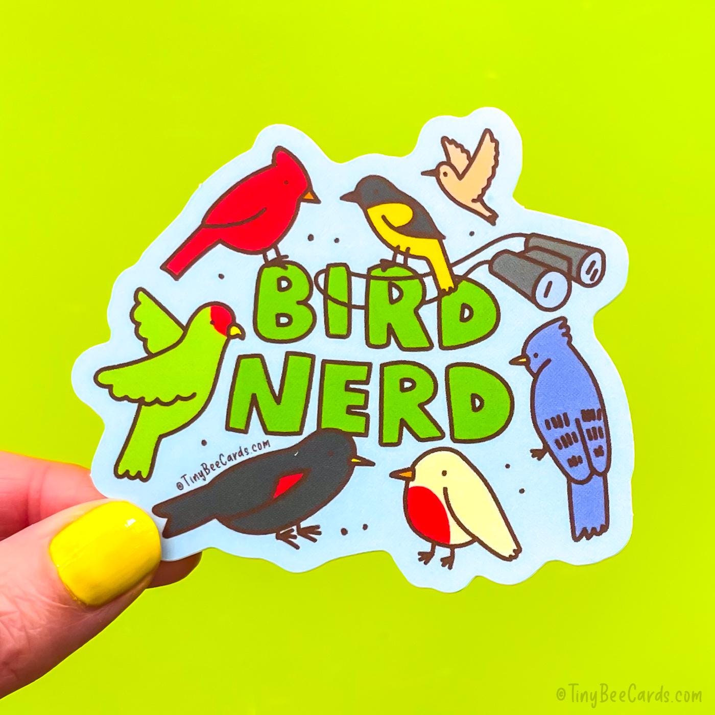 Bird Nerd Bird Watcher Vinyl Sticker