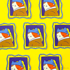 Vermeer Cat Girl with Pearl Earring Vinyl Sticker