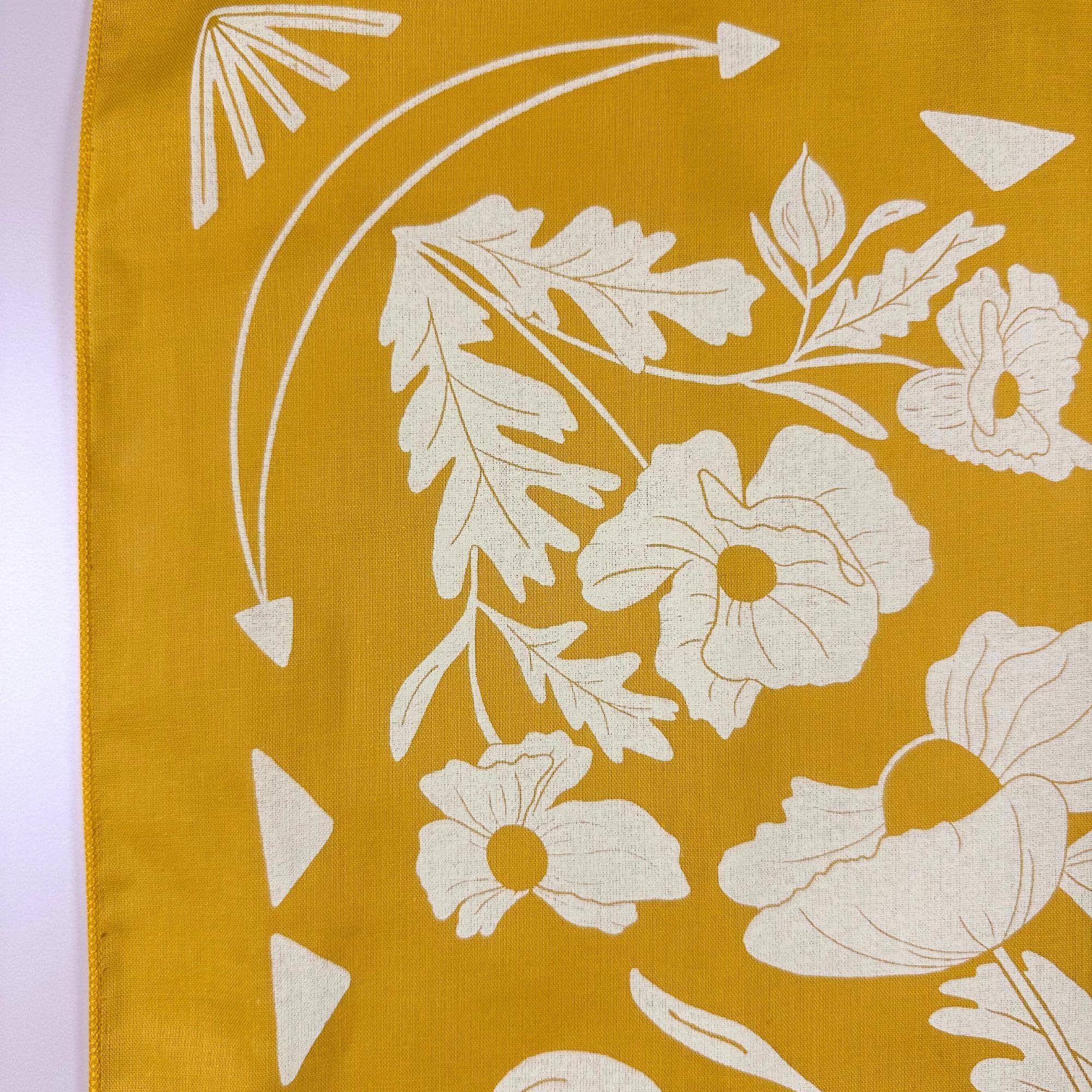 Mustard Yellow Matilija Poppy Bandana