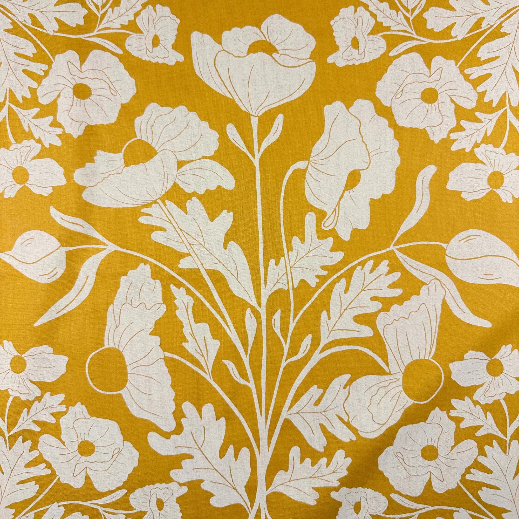 Mustard Yellow Matilija Poppy Bandana