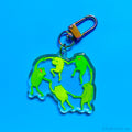 Matisse The Dance Frogs Glitter Acrylic Keychain