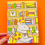 Magical Pizza Rat Cute Art Print