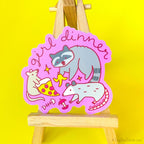 Girl Dinner Vinyl Sticker - Raccoon Opossum & Rat