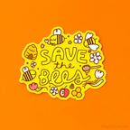 Save The Bees Donation Vinyl Sticker - Pollinators and Bug Lover Gift