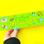 Protect Our Pollinators Vinyl Bumper Sticker - Nature Bug Lover Entomology Gift