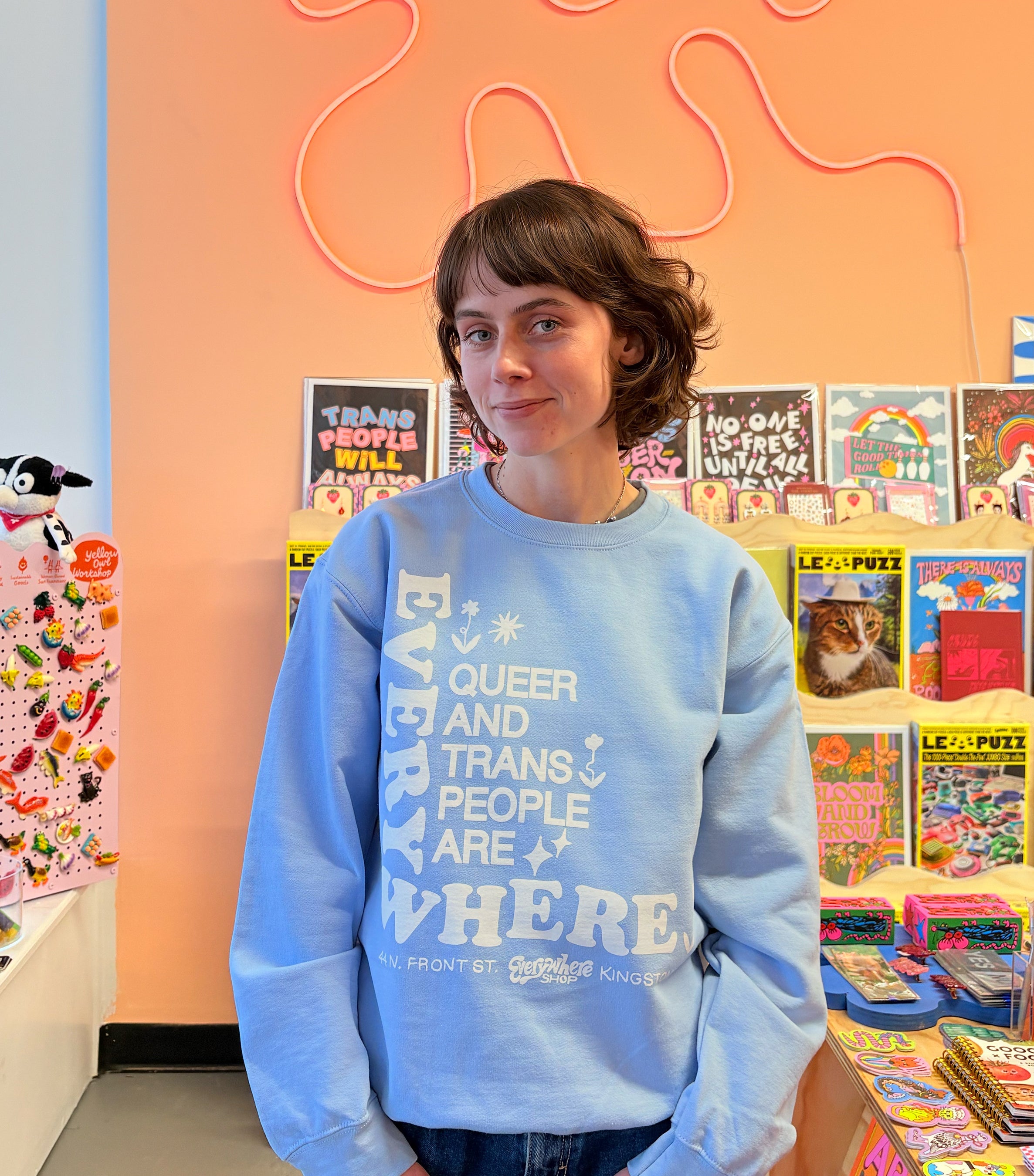 Everywhere Shop Crewneck - Baby Blue
