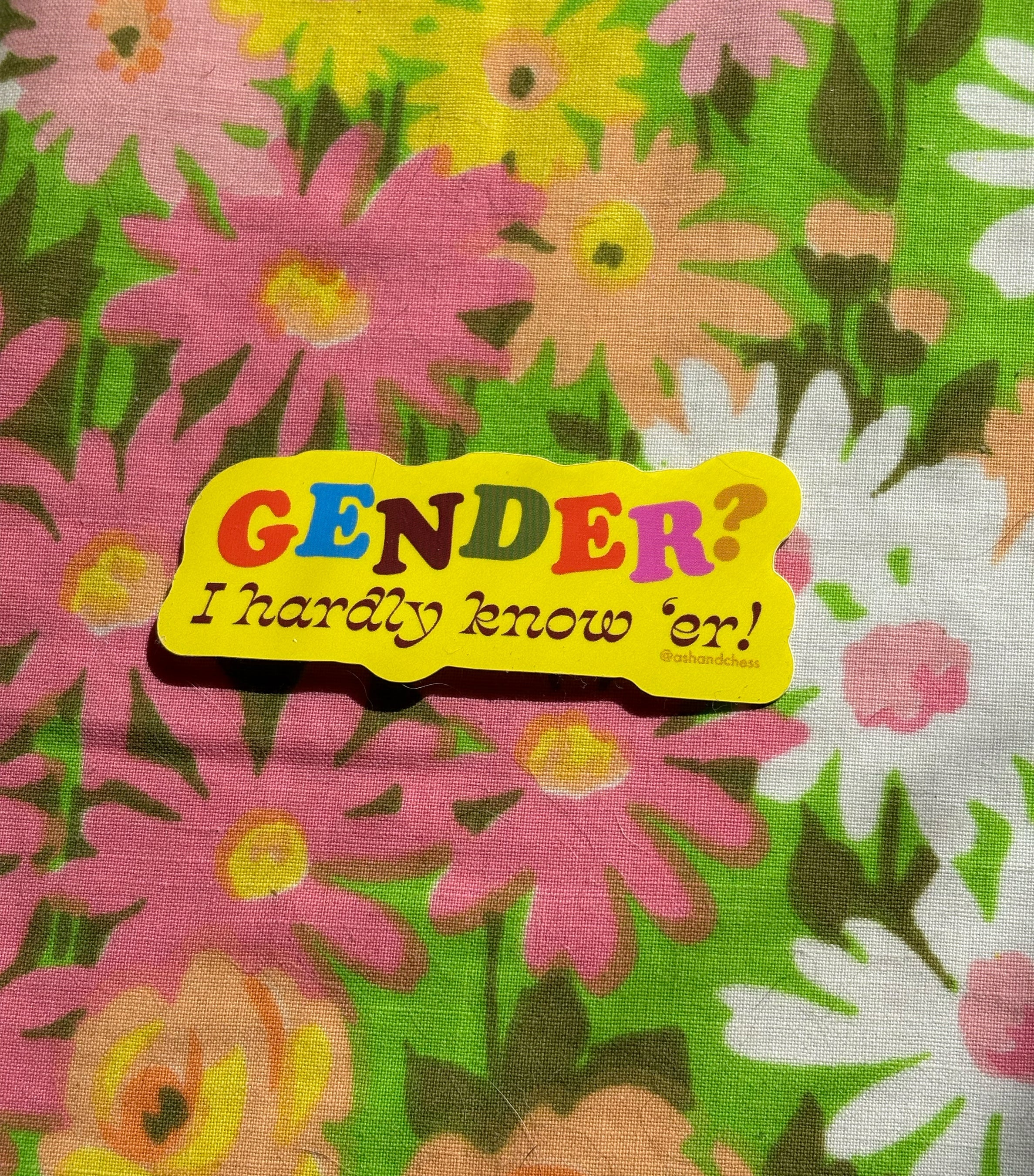 Gender? I Hardly Know 'er Sticker