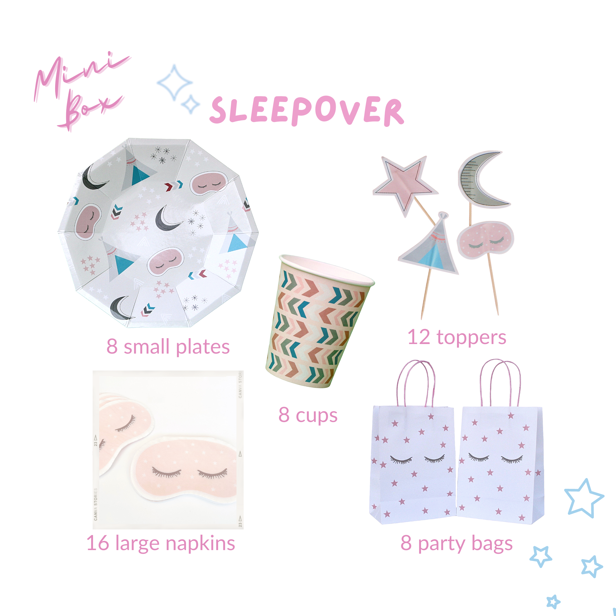 Sleepover Party Supplies in a Box