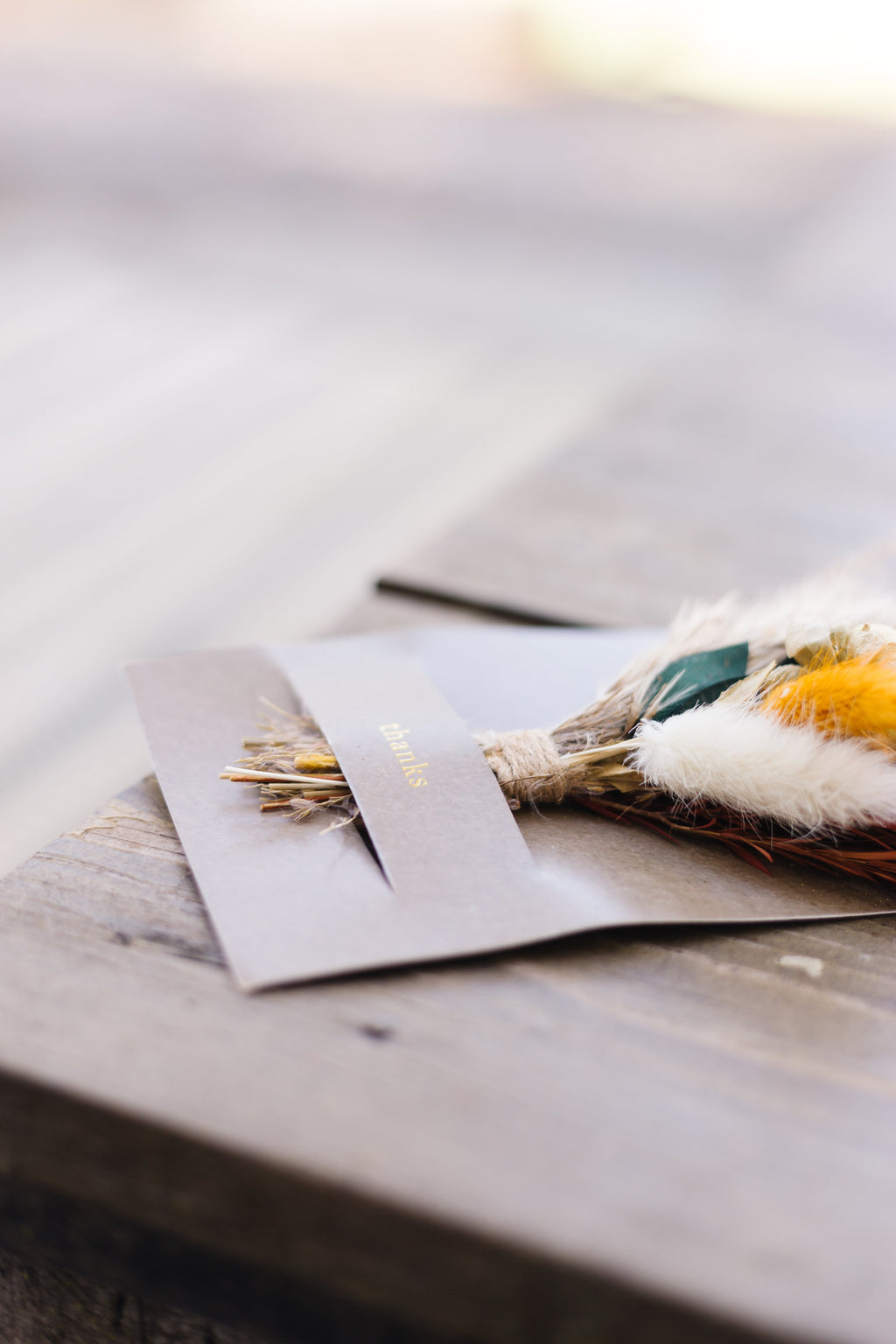 Hugs & Kisses Mini Bouquet Card | Dried Floral Greeting