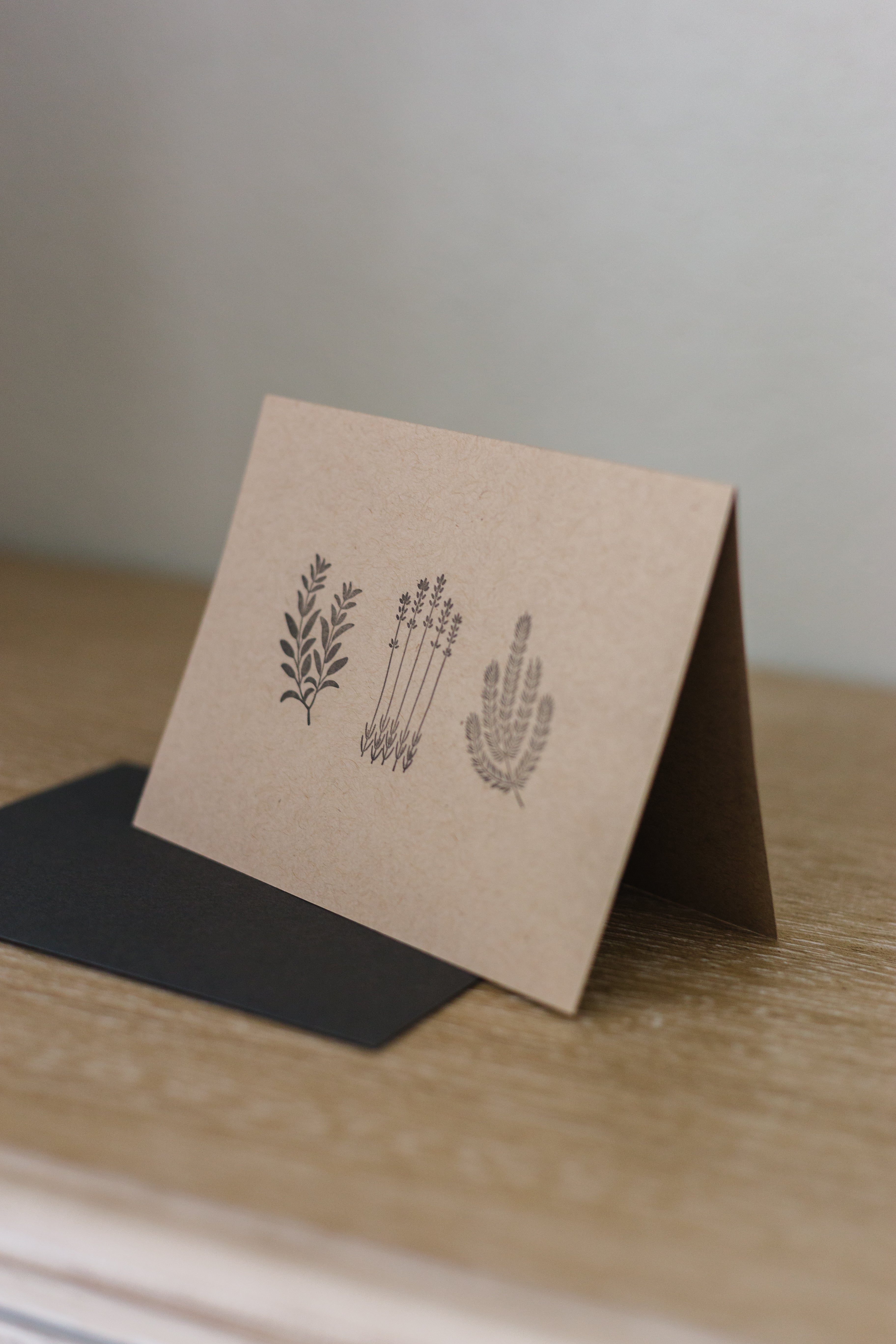 Kitchen Herbs Letterpress Greeting Card | Culinary Card