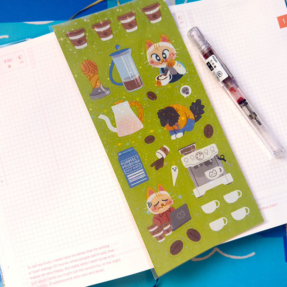 Cat Cafe Sticker Sheet
