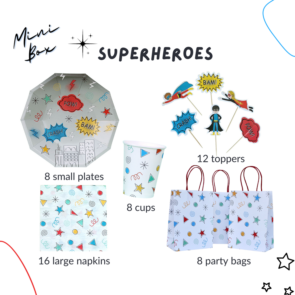 Superhero Party Supplies in a Box