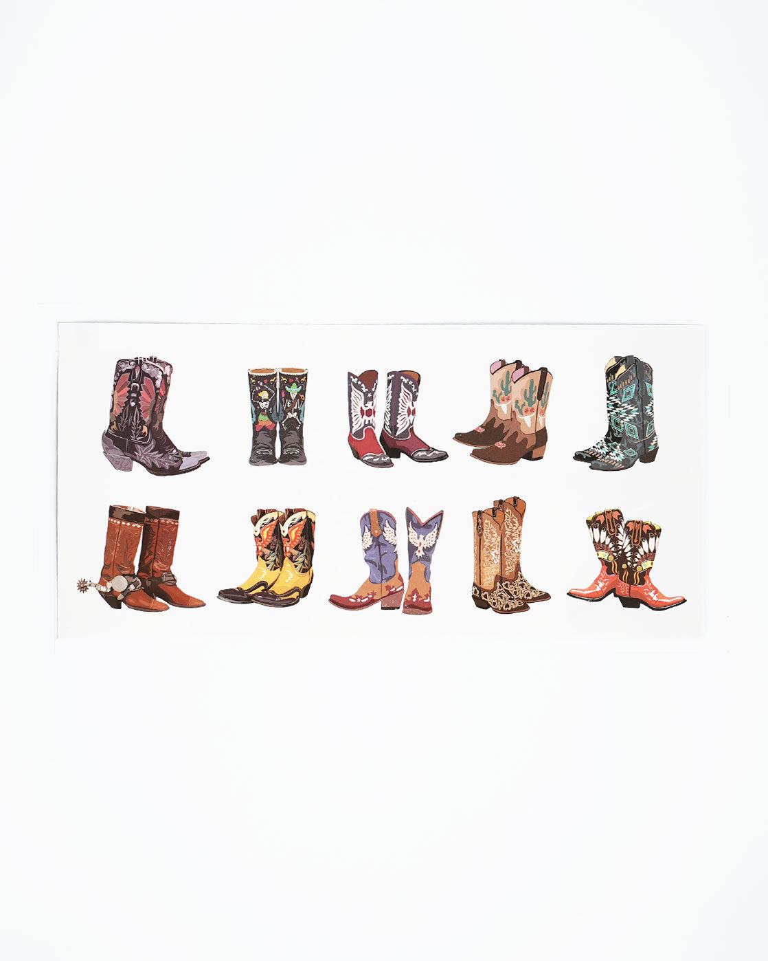 Cowboy Boot Temporary Tattoos